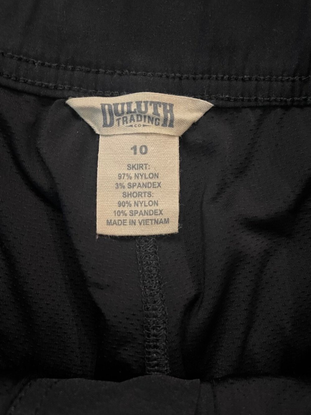 Duluth women’s Active Skirt w/ Shorts Black Sz 10 - Picture 4 of 10